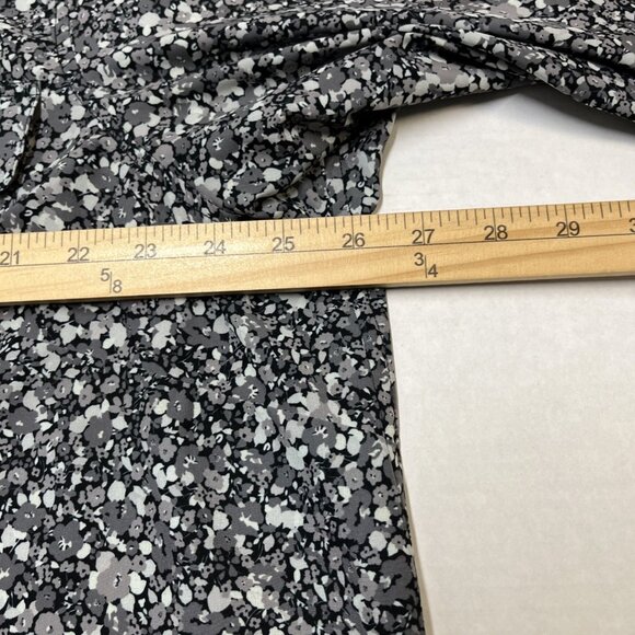 Lands End 365 Top Womens 2X Gray Floral Long Sleeve Button Down Boyfriend Tunic - Picture 7 of 7